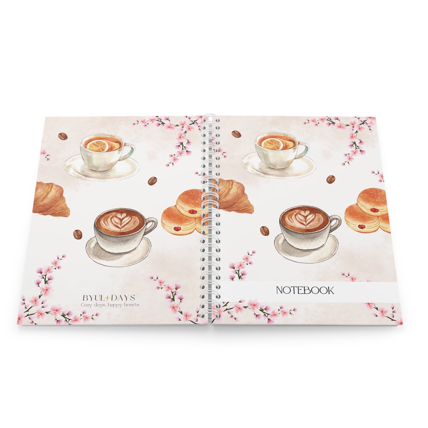 Cozy Notebook – Coffee and Croissants