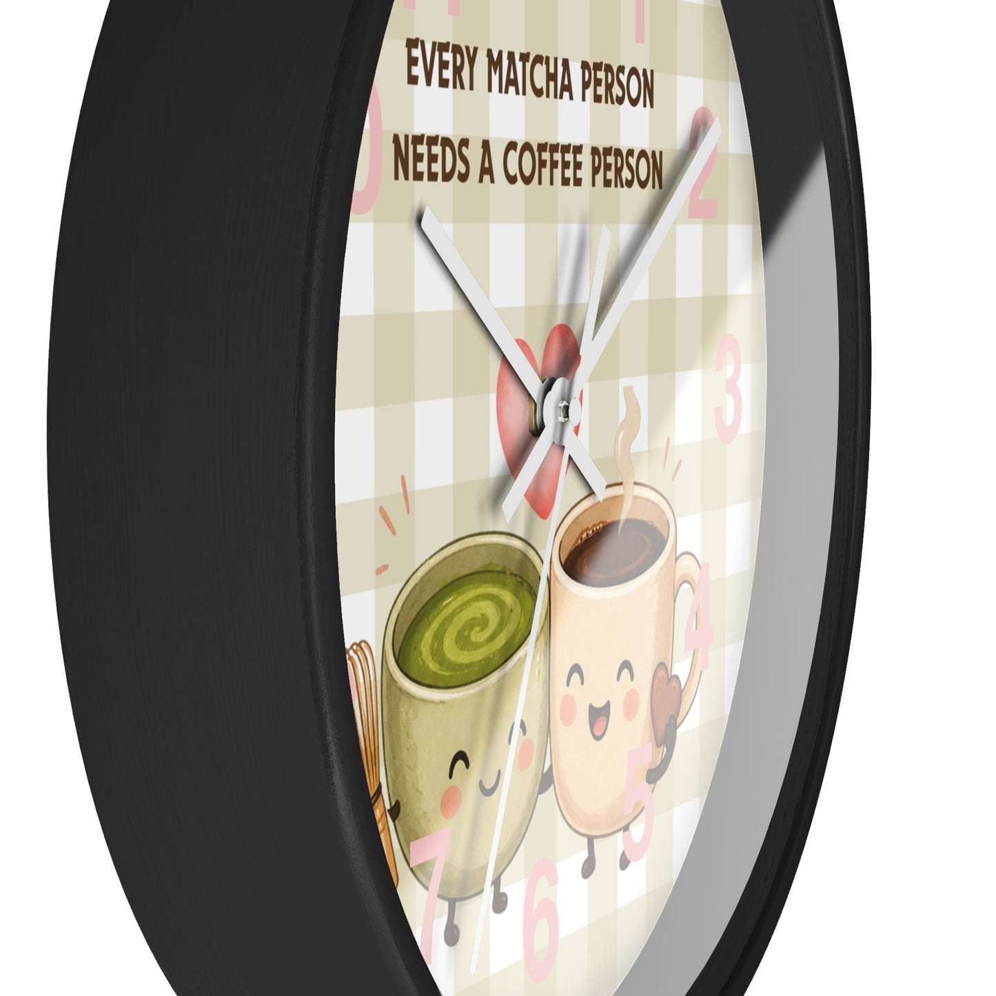 Reloj de pared “Every matcha person needs a coffee person”
