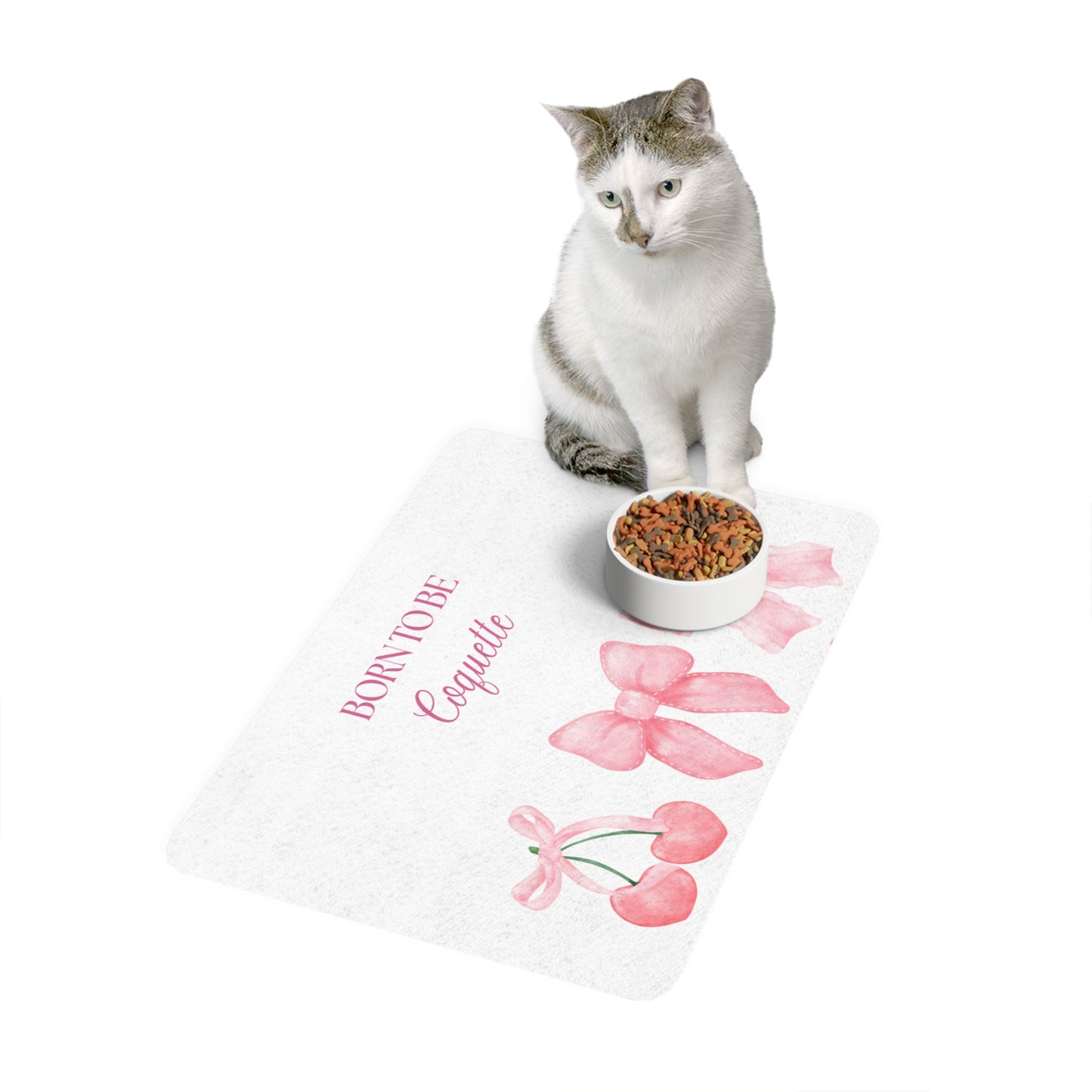 Coquette Pet Food Mat - "Born to Be Coquette"