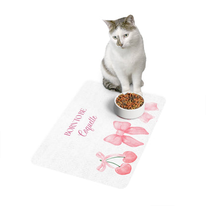 Coquette Pet Food Mat - "Born to Be Coquette"