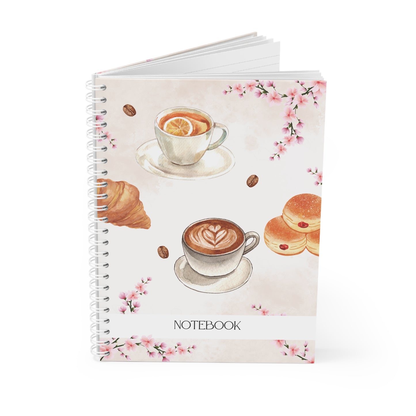 Cozy Notebook – Coffee and Croissants