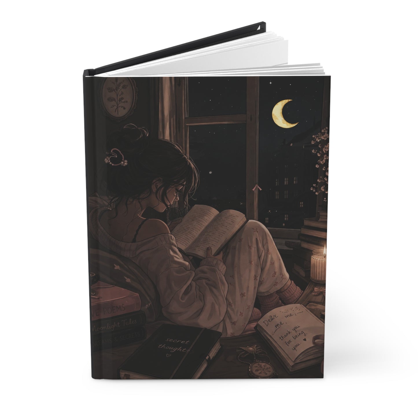 Cuaderno de tapa dura -Diarios a la luz de la luna